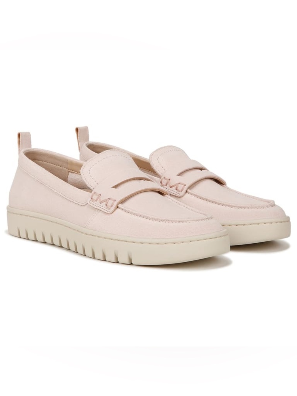Vionic Uptown Penny Loafer in Pink Suede Size US 11W Comfort Minimalist